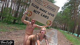 German Beauty'S Outdoor Sex Protest Against Elon Musk