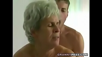 A Young Man Pleasures A Hairy Grandmother