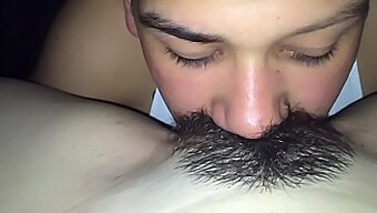 Hairy Mistress Gives A Blowjob And Takes A Cumshot