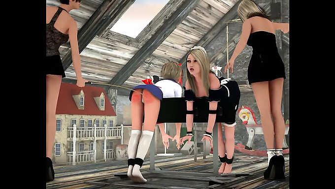 Spankred3d.Com Prikazuje Boleče Poražence V Spanking Videu.